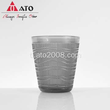 Ato water juice stemless glass grey tumbler cup